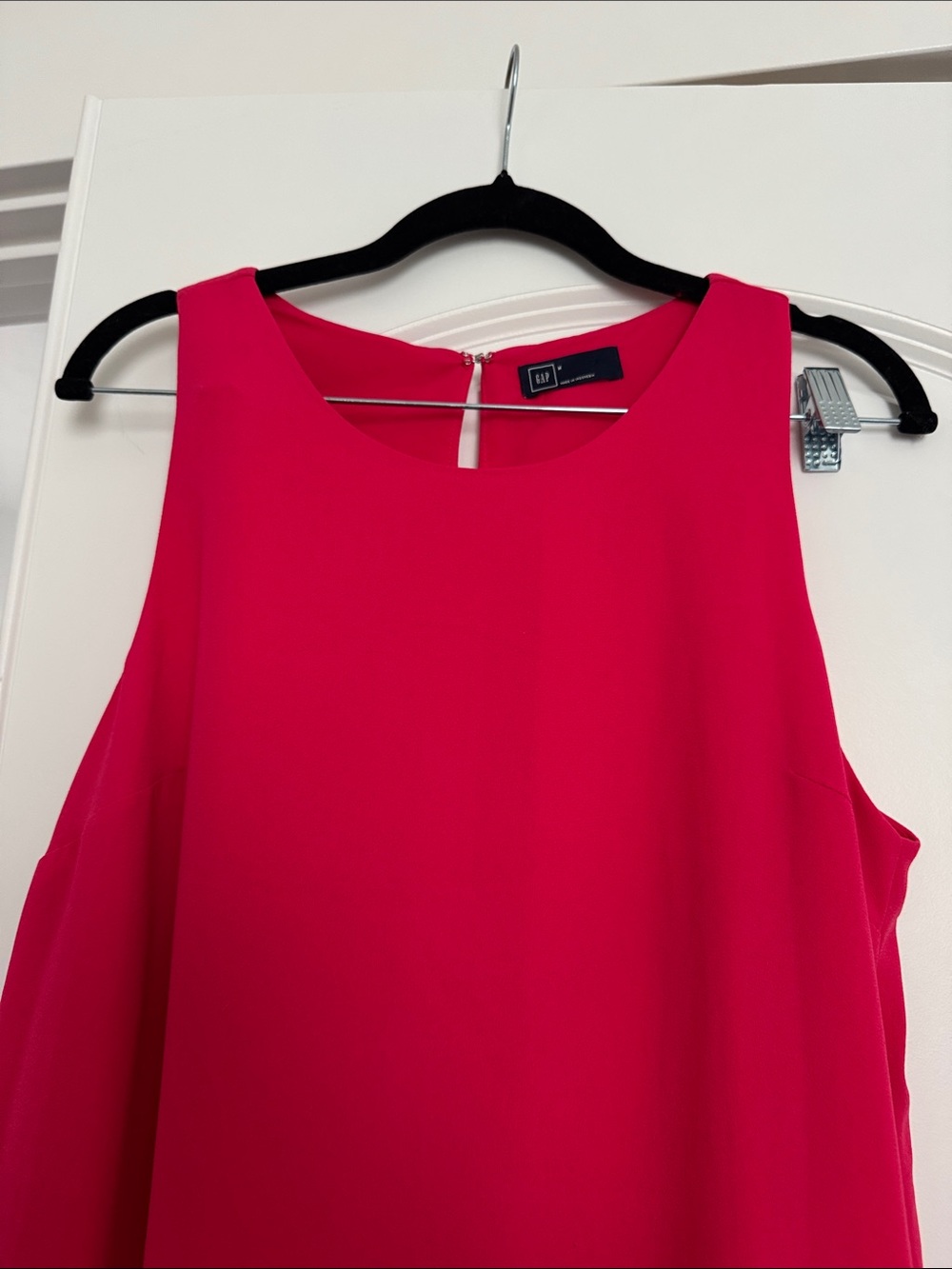6/14 GAP Sleeveless Bright Pink Midi Shift Dress
